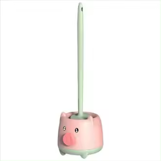 Escobilla y soporte para inodoro, Juego de cepillos de limpieza compactos para el baño, limpieza profunda - 1