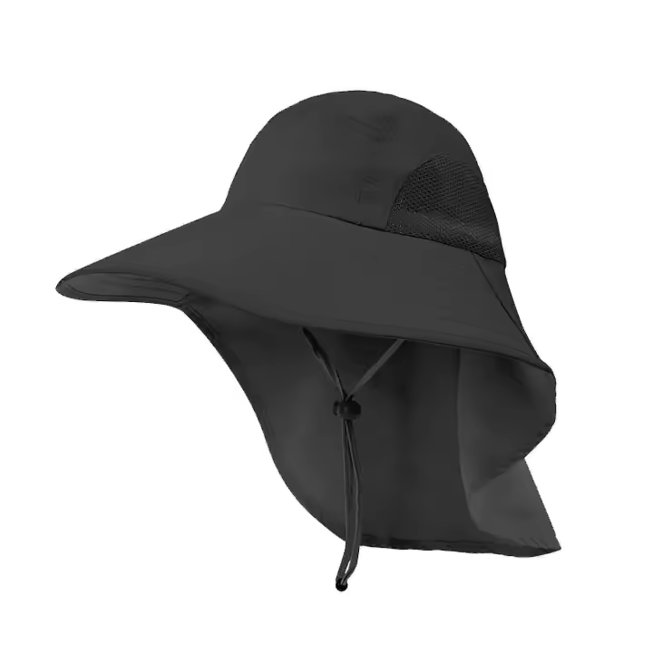 Sombrero para el sol de ala ancha único UPF50+ Sombrero para el sol al aire libre para unisex, gorra impermeable ligera y transpirable - 1