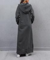 Vestido de Midi para Mujer con Capucha Moda 2025, Tejido Mixto, Estilo Informal, Suelto, Sudadera - details 11