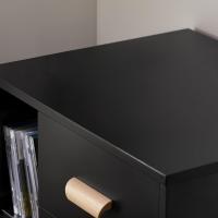 Auxiliares Mesita de Noche con 3 Cajones Mesa para Salón Comedor con 2 Estantes 48 x 40 x 60 cm Gris ES - details 36