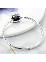 Pulsera de plata de ley 925 con forma de corazón y mariposa para mujer, brazalete de cadena de seguridad, compatible con abalorios originales, joyería - details 44