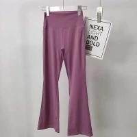Leggings de yoga para acampar de cintura alta para mujer, pantalones deportivos de pierna ancha informales transpirables de alta gama para gimnasio - details 6
