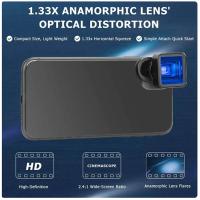 Lente anamórfica para Filmic Pro App, lente de cámara para teléfono móvil, Video, película panorámica, 1.33X - details 2