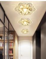 Lámpara LED de techo de cristal con forma de flor moderna, lámpara de techo para pasillo, sala de estar, dormitorio, cocina, pasillos - details 8