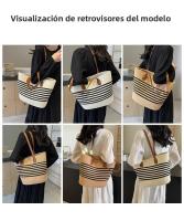 Bolso de Paja Grande para Mujer Estilo Nuevo, Capacidad de Bolso de Playa, Bolso de Hombro Único, Bolso de Paja para Mujer - details 1