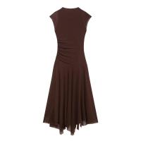 Vestido de malla de seda plisado clásico para mujer nuevo estilo hecho a mano - details 2