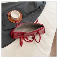 Nuevo bolso de hombro estilo coreano a cuadros, de piel sintética, con lazo dulce, estilo Boston, informal, de color sólido, bolso de mano para mujer, para regalo. - details 10