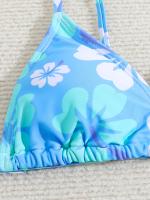 Conjunto de 3 Piezas de Bikinis para Adolescentes con Falda Cubierta, Traje de Baño con Estampado Floral para Niñas, Moda Hawaiana, Traje de Baño de Secado Rápido para la Playa, 13-16 Años - details 3