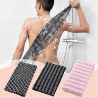 Toalla de baño de doble cara para mujeres y hombres, toalla para frotar arena fina para el hogar, kit de baño limpio y completo E9A1 - details 4