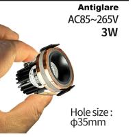 Mini Foco de Punto Recortado 35mm Luz de Techo LED 3W Pequeño Downlight para Interiores - details 2