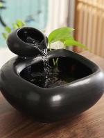 Nuevo Adornos de agua de estilo chino para hacer dinero, escritorio pequeño de cerámica, sala de estar, mesa de té, raciones de oficina, - details 7