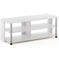 Niveles para TV, Madera de ingeniería, Roble Blanco/Acero Inoxidable - details 0