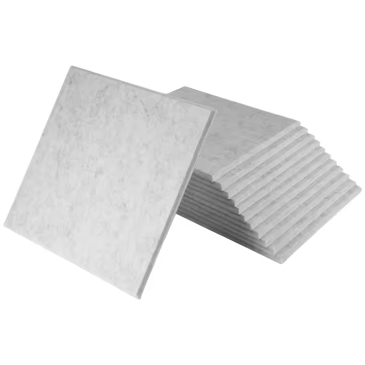 Paneles acústicos autoadhesivos, 12x12x0,4 pulgadas, relleno a prueba de sonido, Panel absorbente de sonido para el hogar, gris, paquete de 12 - 1