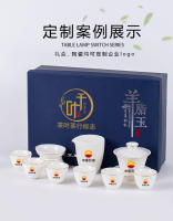 Yangzhi Jade para uso doméstico, lleno de cerámica, juego de cubierta para tazón de té Kung Fu, juego de regalo de porcelana blanca Dehua - details 18