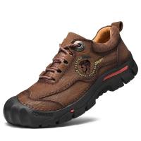 Zapatos De Senderismo Para Acampar Al Aire Libre, Zapatillas Deportivas De Cuero Genuino Para Hombre, Zapatos Informales De Viaje Para Hombre, Calzado Para Caminar Y Escalar - details 7
