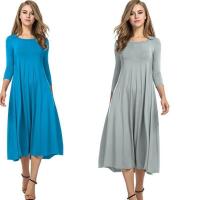 Moda-Vestido De Verano informal para Mujer, Cuello Redondo, Vestido De Estilo Grande - details 6