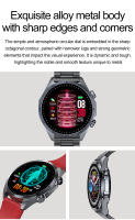 Reloj inteligente de grado médico 2025 para hombres, tratamiento láser, tres ECG altos + PPG, glucosa en sangre, temperatura corporal, llamada BT, relojes inteligentes de salud - details 3