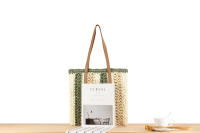 Bolso de hombro ahuecado a rayas, moderno y minimalista, colores contrastantes, gran capacidad, versátil - details 6