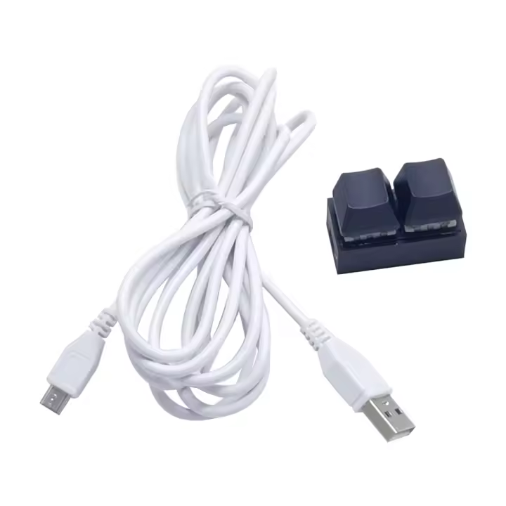 Miniteclado Macro RGB para juegos, Teclado mecánico programable, interruptor rojo, 2 teclas - 1