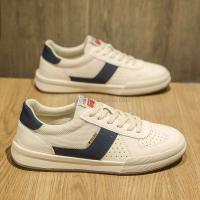 Zapatos de cuero informales de moda antideslizantes planos italianos clásicos blancos nuevos, marca 2025 para hombres - details 2
