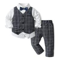 Ropa de primavera y otoño para niños nuevos productos, conjunto de tres piezas de traje para niños - details 14