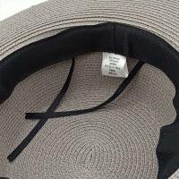 Tendencia moda verano plano ancho tejido para mujeres vacaciones playa protector solar cinta superior señoras sombrero de paja - details 3
