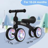Bicicleta sin pedales para niños a partir de 1 año de equilibrio, juguetes para bebés de 1 año, bicicleta para bebés con 4 ruedas para bebés de 10 a 24 meses, primera bicicleta para niños y niñas como regalo - details 48