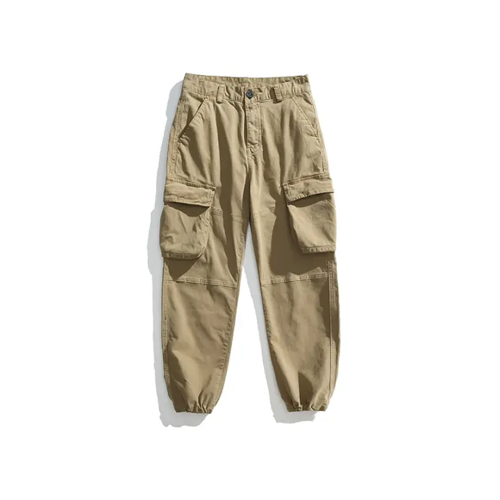 cómodos pantalones de carga para hombre con múltiples bolsillos estilo callejero - 1