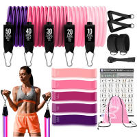 Barra de entrenamiento, conjunto de bandas de resistencia para Fitness, Pilates, Yoga, cuerda de tracción, expansor de entrenamiento, equipo de gimnasio para culturismo en casa - details 40