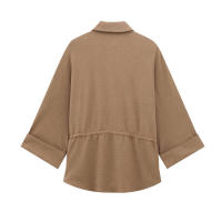 Conjunto de Dos Piezas para Mujer OUWU Camisa Tipo Kimono con Cordones Top y Cintura Elástica - details 3