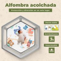 Parque Infantil Bebe Plegable 126x126cm + Alfombra Bebe + 2 Agarraderas – Corralito Bebe con Malla Transpirable sin Montaje – Parque de Juegos Bebe – Cuna Bebe Parque Bebe - details 4