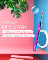 NAILWIND-empujador de tenedor de cutículas de uñas de acero inoxidable, removedor de barniz de Gel, recortador para piel muerta, herramienta de manicura limpia - details 0