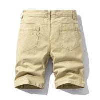 Pantalones Cortos de Cargo de Algodón 100% para Hombres Color Sólido, Múltiples Bolsillos, Ajuste Suelto, Moda Deportiva y de Verano - details 7