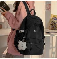 Nueva Mochila Sencilla para Estudiantes Universitarios Mochila de Color Sólido para Hombres y Mujeres - details 16
