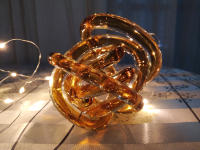 Figuras de bolas de cristal para decoración del hogar, adorno moderno, regalo de recuerdo, decoración de habitación hecha a mano de cristal, decoración navideña para oficina - details 3