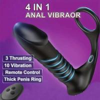 Leten-vibrador telescópico con tapón Anal para mujer, vibrador con aplicación remota inalámbrica, Juguetes sexuales para mujer, consolador Anal, masajeador de próstata, tapón Anal - details 0