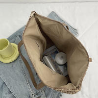 Bolso de ratán tejido para mujer, bolsa de hombro de gran capacidad para vacaciones en la playa, informal, a la moda - details 36