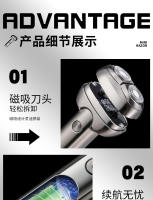 Mini Afeitadora Eléctrica Portátil Cuchillo de Barba Inteligente para Hombres - details 4