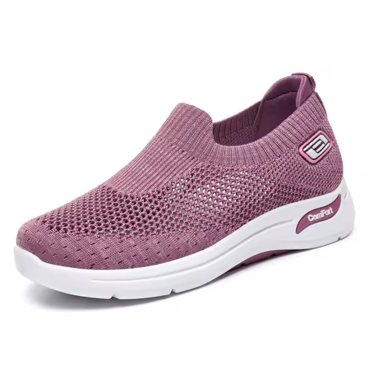 Zapatos 2025 verano nuevos zapatos de las mujeres zapatos casuales de la madre calcetines zapatos de malla zapatillas de suela suave - 1