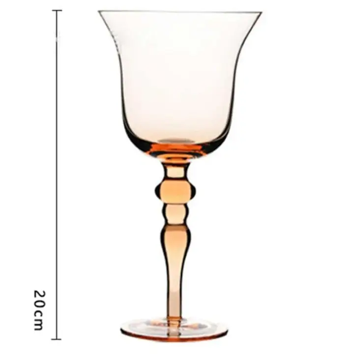 Vasos de cola francesa, copa alta Medieval colorida de vino tinto, copa de champán Vintage para fiesta familiar - 1