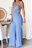 Mono de Manga Desechada para Mujer Denim Elegante sin Mangas con Espalda Descubierta - details 4