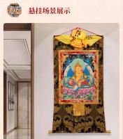 Retrato de Bodhisattva Manjusri Avalokitesvara Tara Pintura de Pared de Escuela Tantrica Xizang - details 21