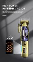Kemei-cortadora de pelo eléctrica para hombre, máquina profesional de alta velocidad para cortar Cabello, Barbero, cuerpo de Metal, potente, con pantalla LCD - details 6