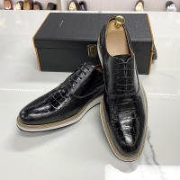 Zapatos de hombre hechos a mano de cuero vacuno estilo británico, zapatos de plataforma para las cuatro estaciones. - details 10