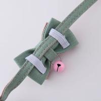 Collar ajustable con lazo para mascotas, cómodo patrón de rejilla, correas para el cuello a la moda, exquisito collar con colgante de gato de fibra de poliéster, 2 uds. - details 7