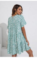Vestido corto informal de verano para mujer, minivestido estampado Vintage - details 12
