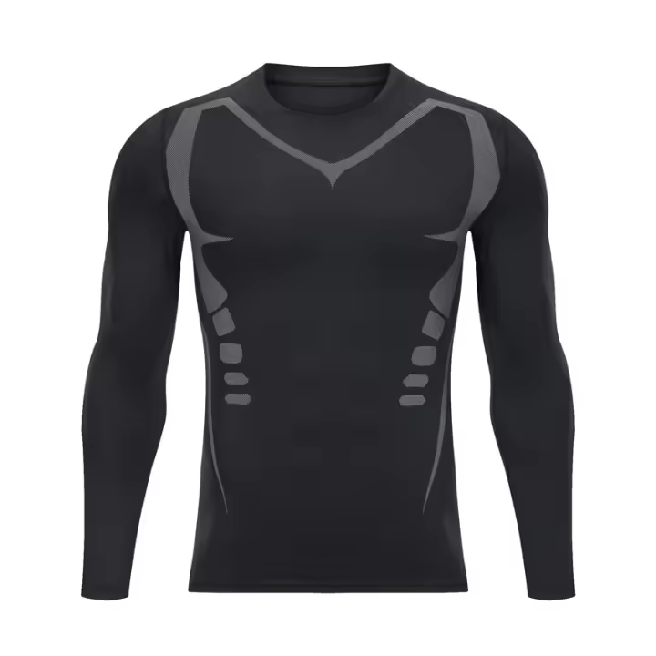 Camisas de compresión de manga larga de secado rápido para hombre, camiseta transpirable para deportes acuáticos, entrenamiento de baloncesto - 1