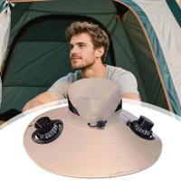 Sombrero de ventilador con panel solar, sombrero de cubo, ala ancha, protección UV, equipo deportivo al aire libre para mujeres, hombres, vacaciones en la playa, - details 8