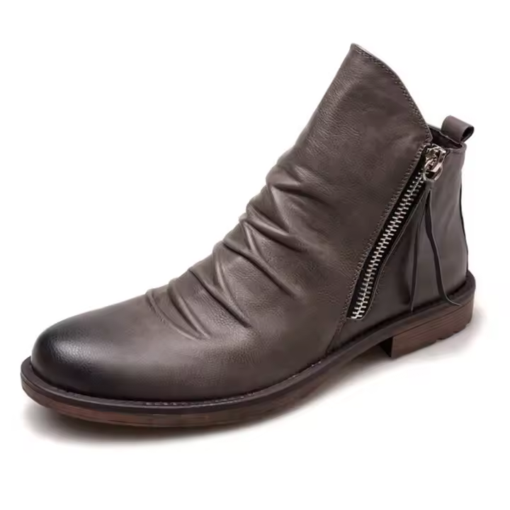 Botas de Tobillo de Moda para Hombres en Otoño-Invierno Cuero Sintético de Alta Calidad - 1