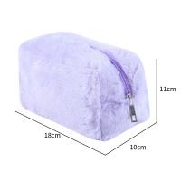 Bolso De Maquillaje Para Mujer De Peluche Sólido Viaje Organizador De Cosméticos Estuche De Ropa Joven Necesario - details 34